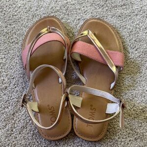 TOMS Sandals in Pink and Gold